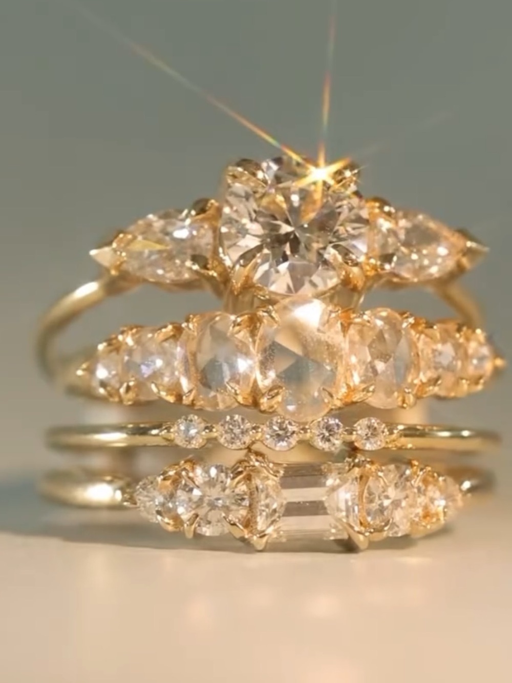 Catbird Swan Lake Ring 14K solid yellow gold SIZE 7 Victorian Diamond band